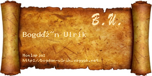 Bogdán Ulrik névjegykártya